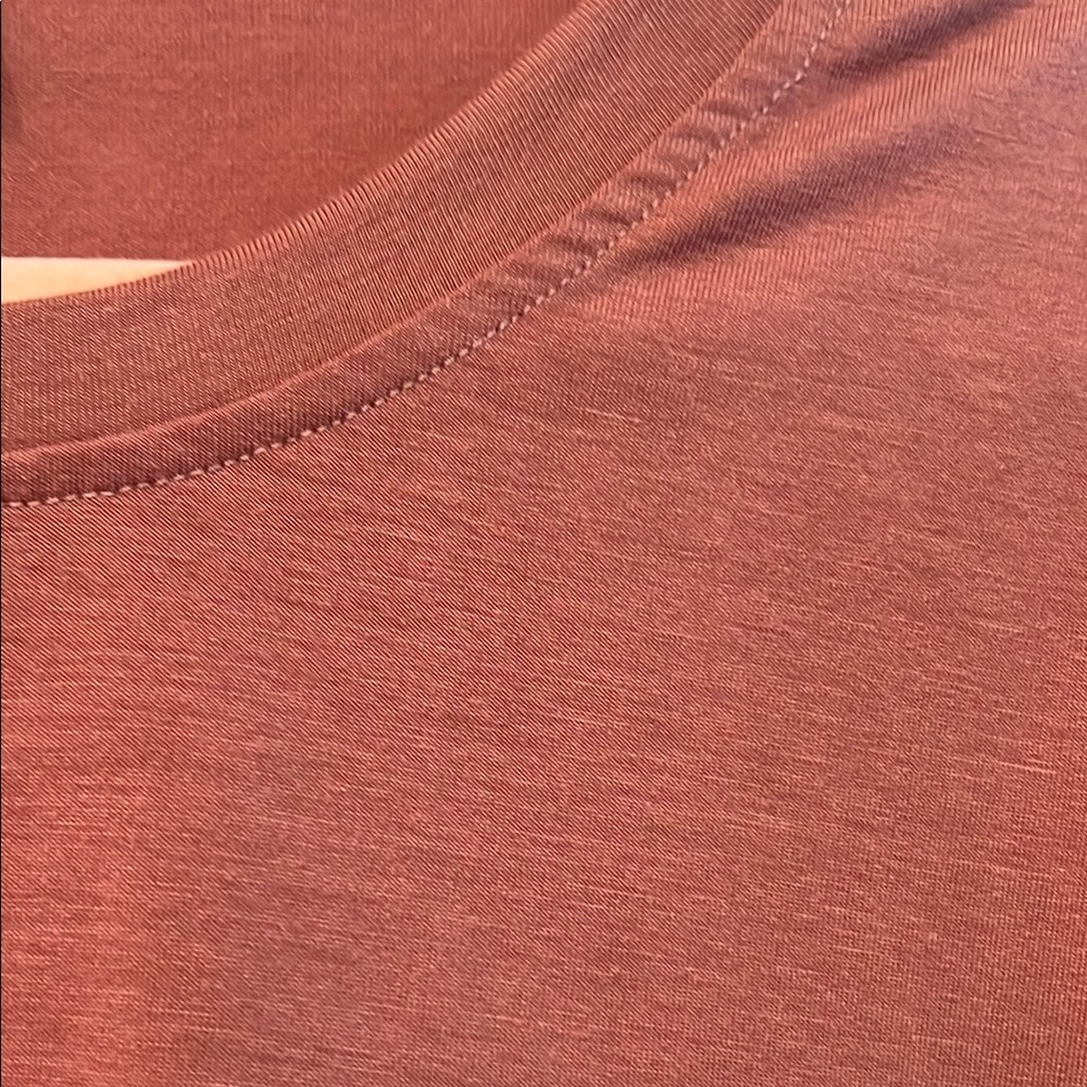 SHEIN Mauve Brown Short Sleeve T-Shirt Casual Style - Picture 7 of 7